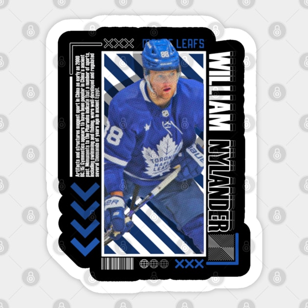 William Nylander Paper Poster Version 10 Sticker by art.Hamdan